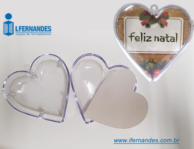 45 - ENFEITE DE NATAL - CORAO 8 CM - PORTA-RETRATO