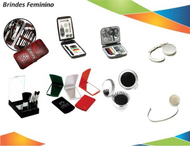 06 - BRINDES FEMININO - KIT MANICURE - ESPELHOS DE BOLSO - PORTA PERFUME - ESCOVA COM ESPELHO -  PORTA PERFUME - KIT PINCIS 