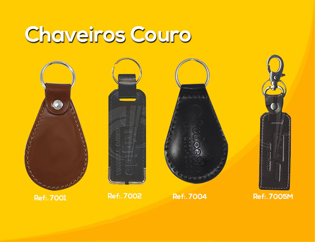 16 - CHAVEIROS EM COURO