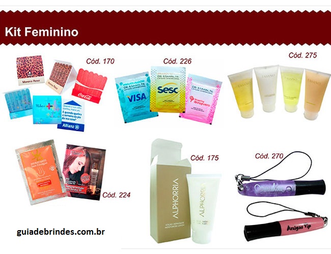   kit feminino  brindes para mulheres  linha feminina 