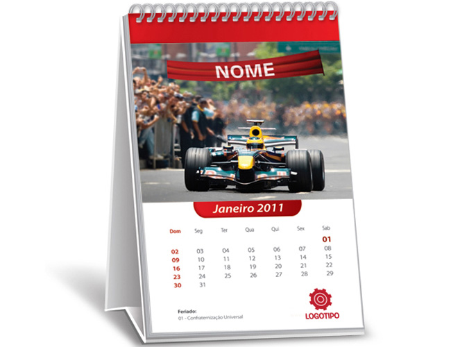   calendrio vertical personalizado 