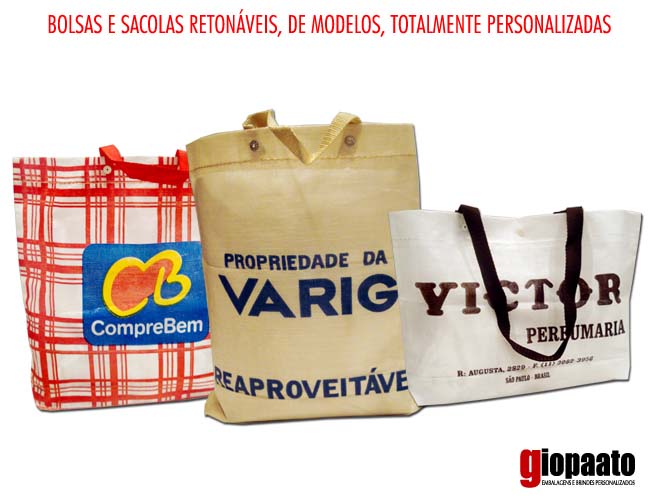   sacolas, sacos e bolsas retornveis