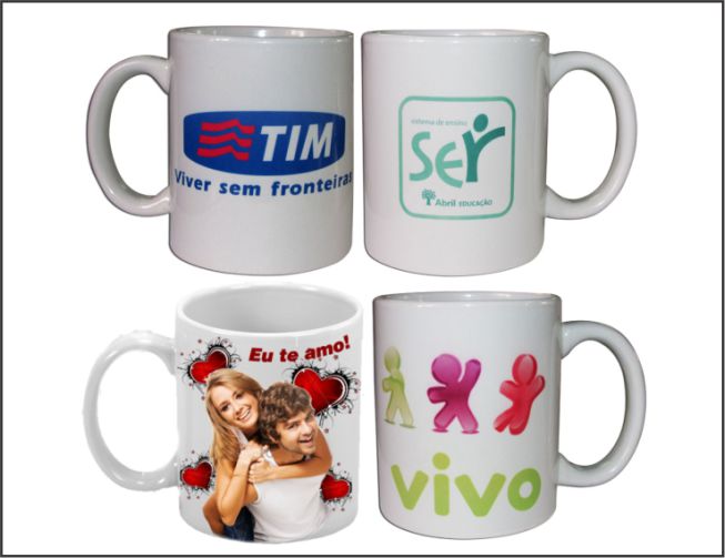   canecas de porcelana redonda