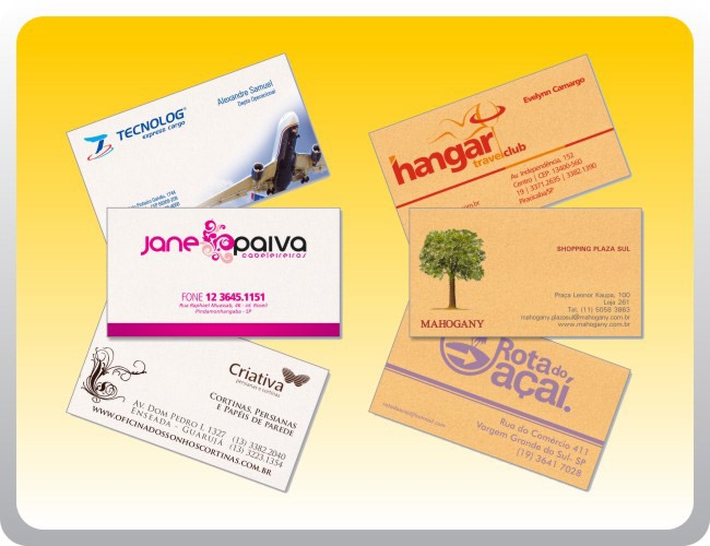 15 - CARTES DE VISITA EM PAPEL ESPECIAL (OURO E PRATA)
