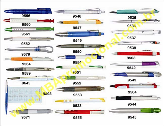   canetas plsticas