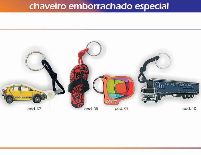 03 - CHAVEIROS EMBORRACHADOS MODELOS ESPECIAIS