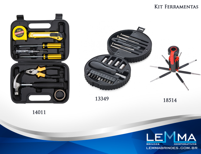 10 - KIT FERRAMENTA - KITS PARA OBRA - CHAVE DE FENDA - ALICATE 