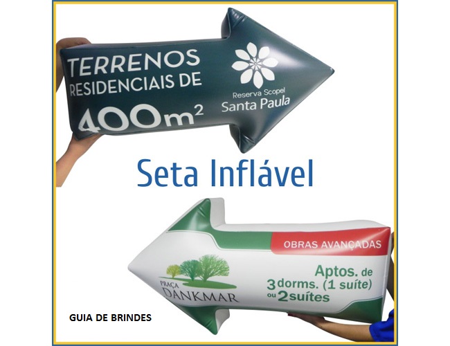   identificao inflvel  seta inflvel  ao promocion