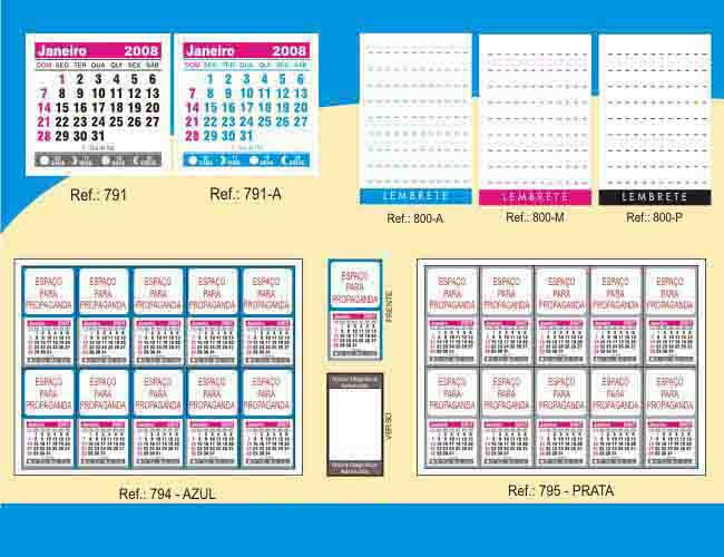 01 - MINI CALENDRIO e BLOCO LEMBRETE